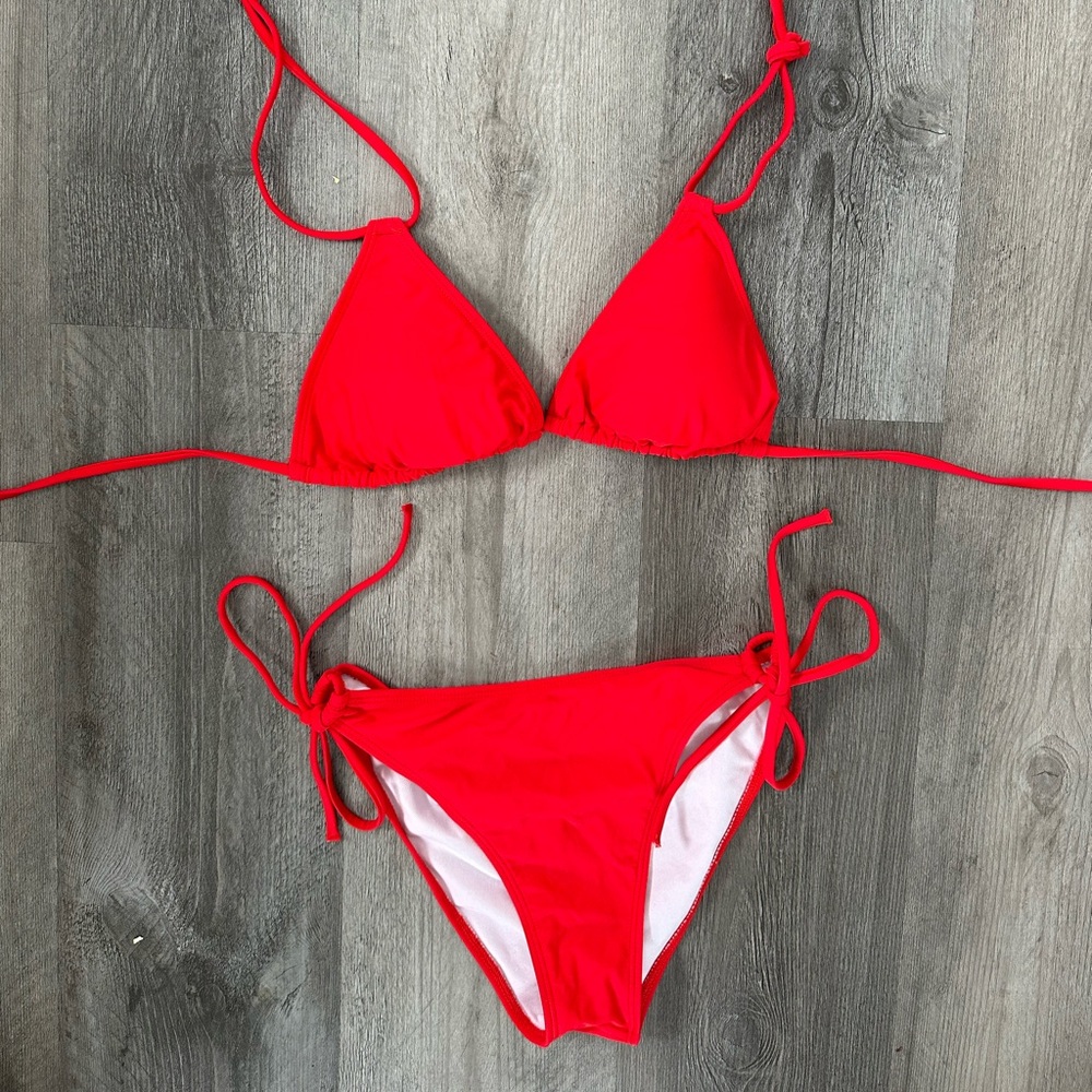 Cherry Red String Bikini - image 1